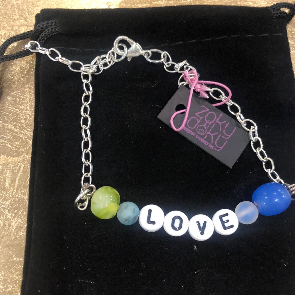 Sterling Silver LOVE Bead Bracelet-Boutique